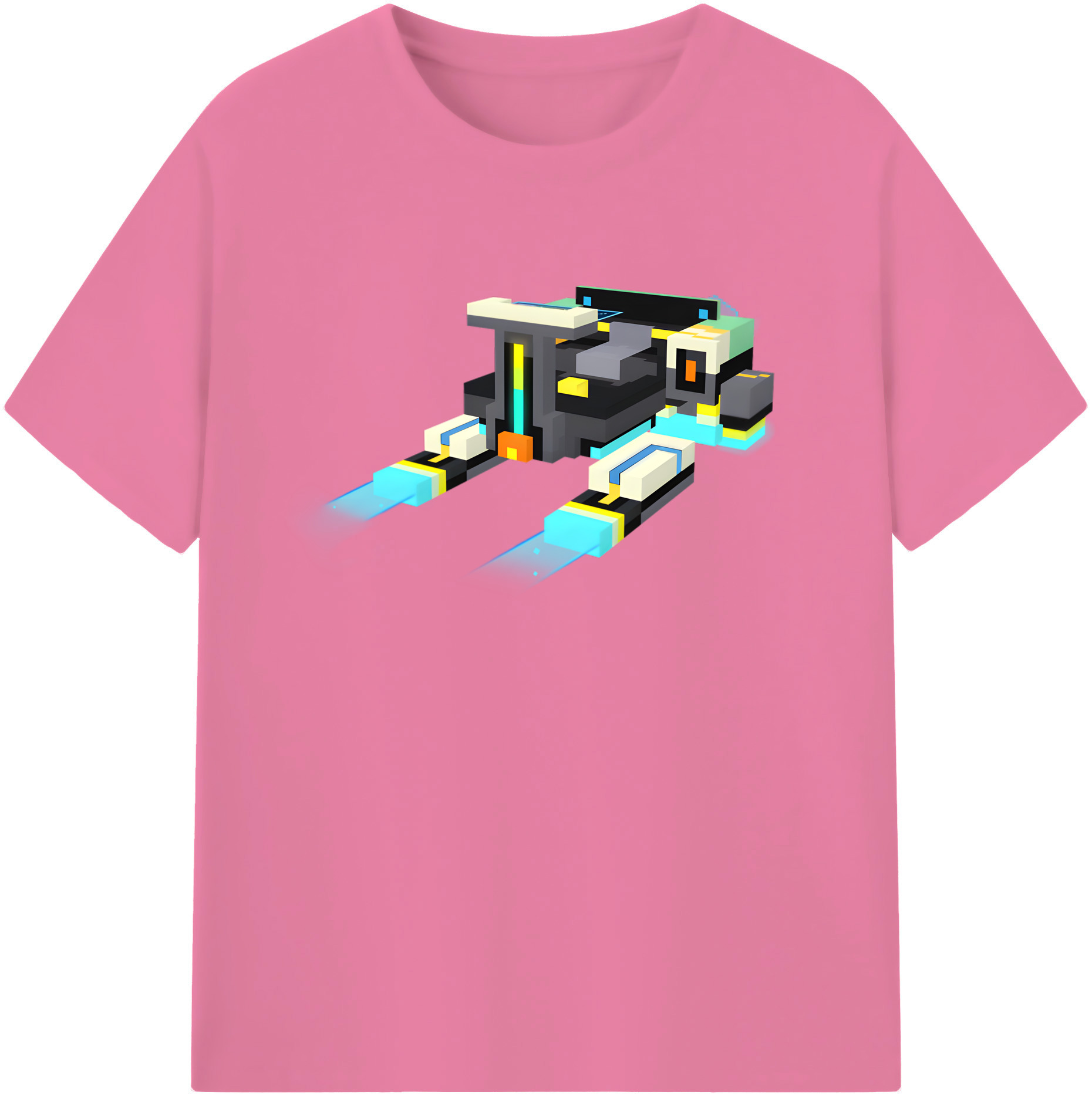 （画像用） マインクラフト ブロックの世界 Minecraft MC Block world 綿100％半袖Tシャツ（フロントプリント）